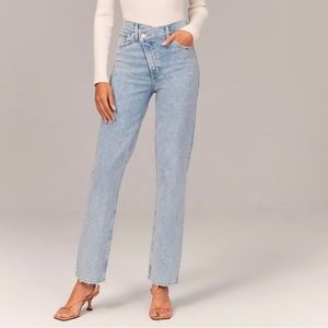 Jeans with Criss-Cross Waistband